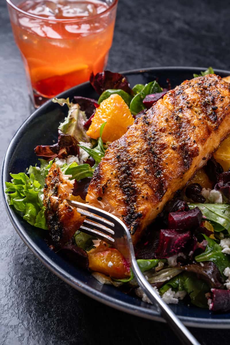 Grilled Salmon Roasted Beet & Citrus