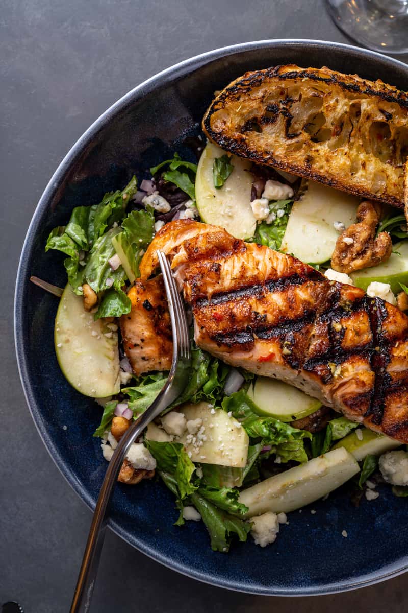 Simple Salad with grilled fish