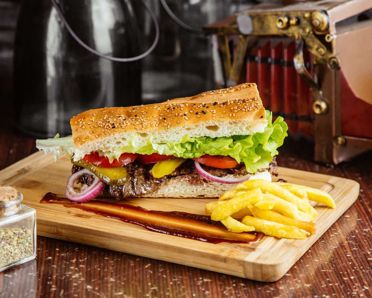 French fries and a sandwich