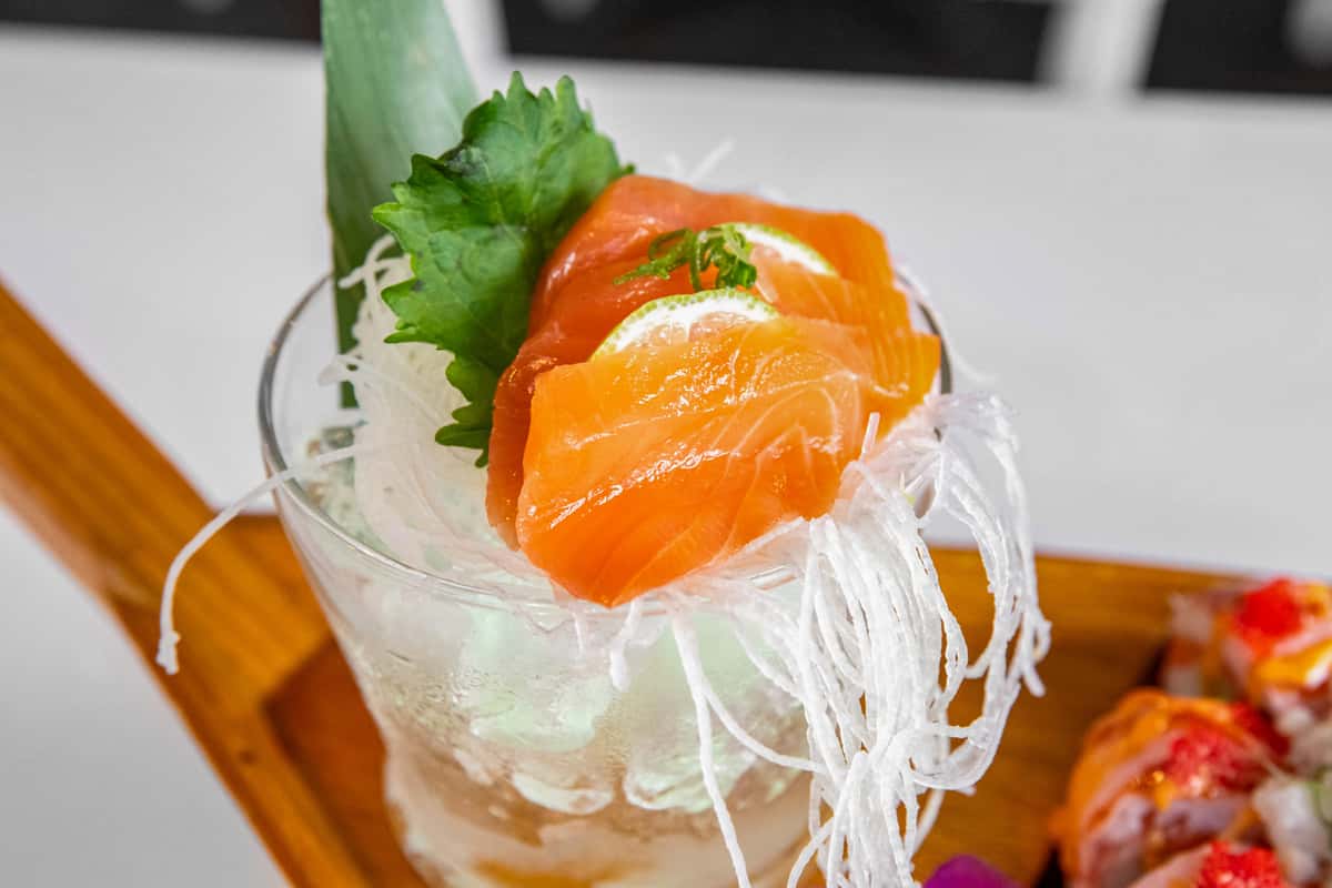 salmon sashimi