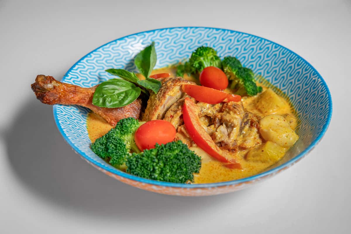 duck curry dinner