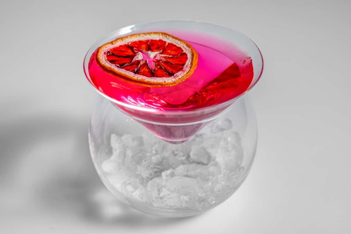 Pink cocktail