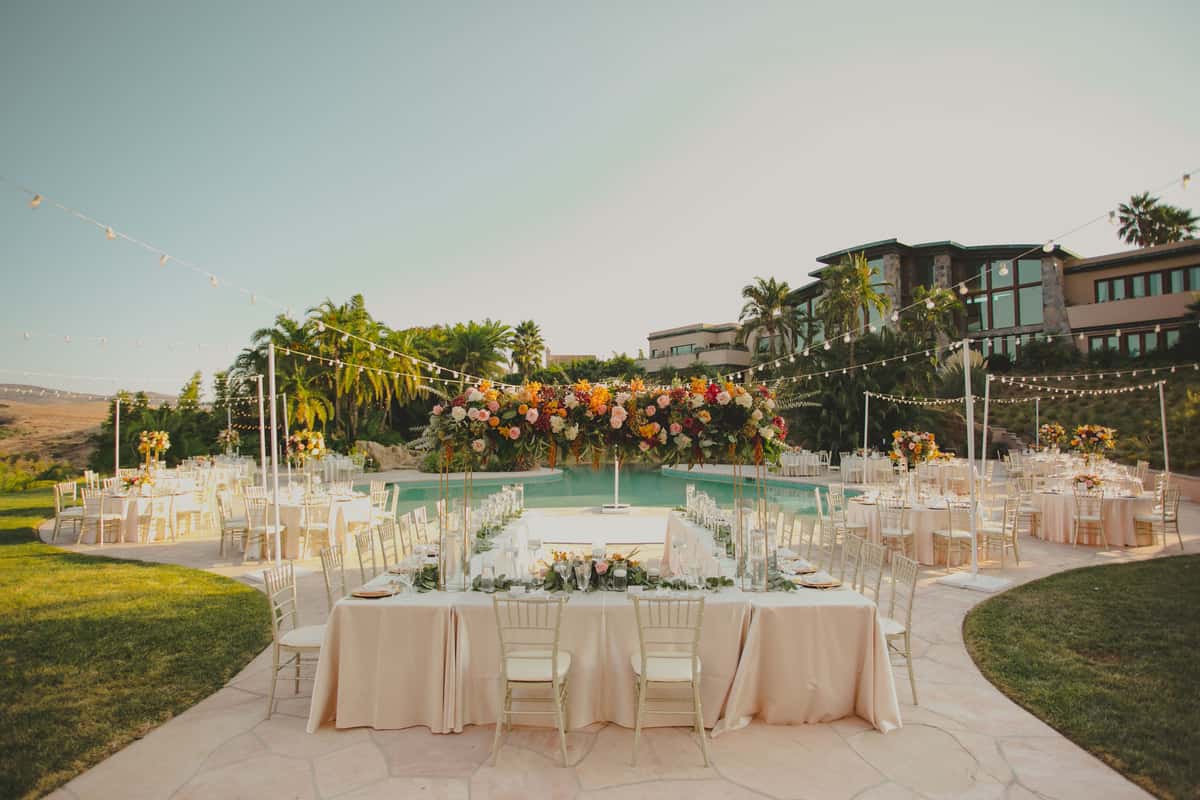 Santiago Canyon Poolside Wedding Reception