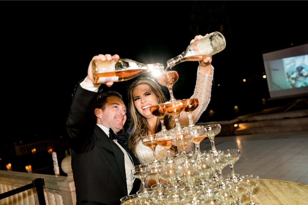 Champagne Tower Toast Celebration