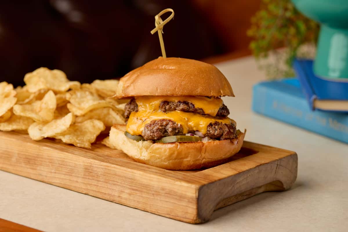 Cheeseburger and fries