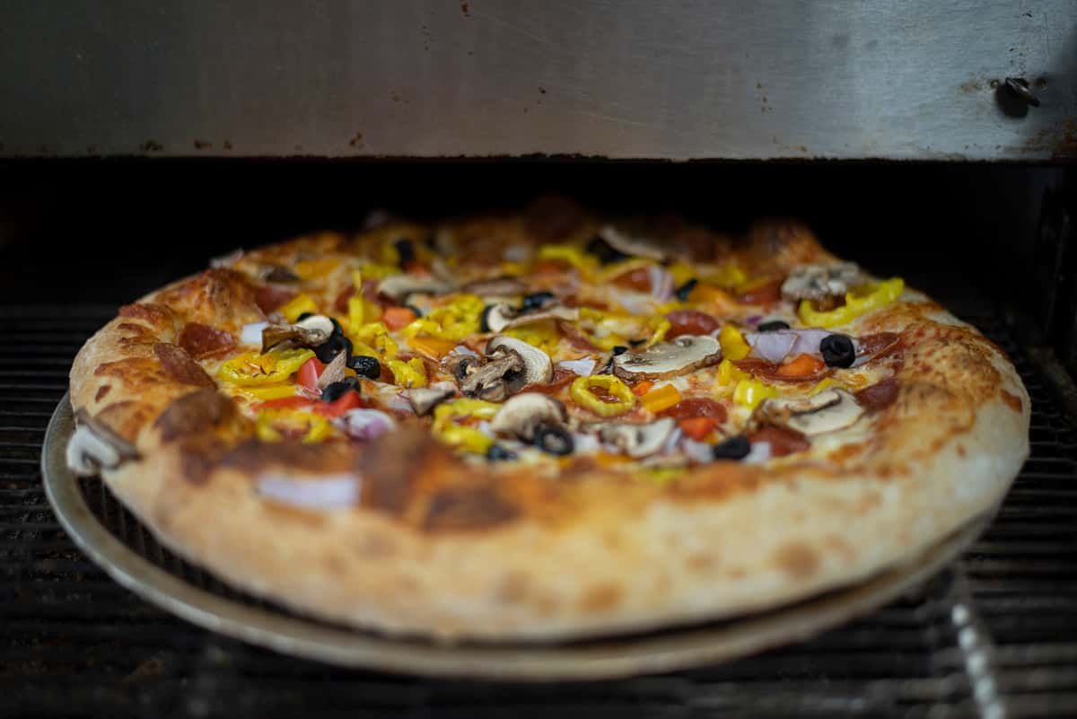 Pizza in the oven