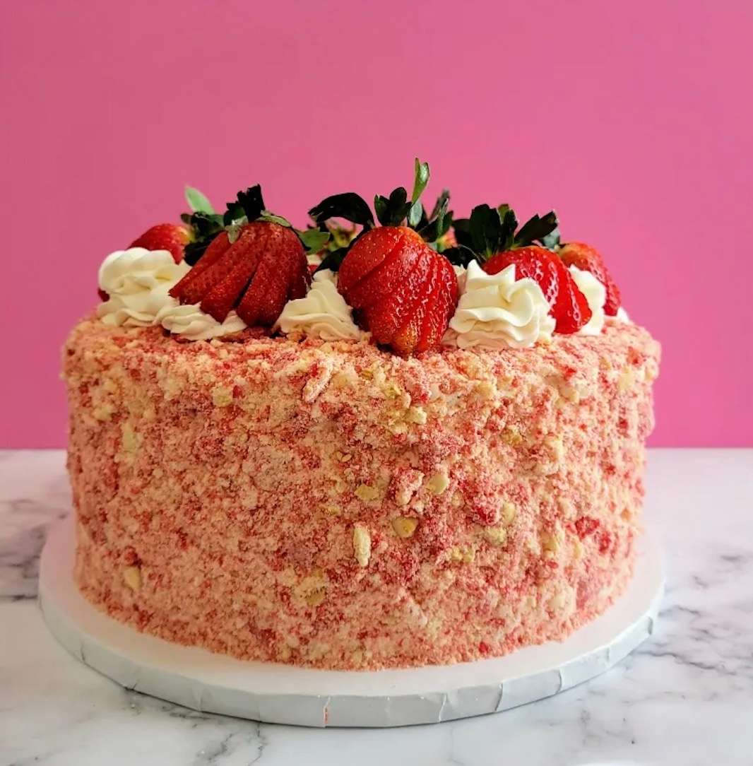 Strawberry Shortcake Layer Cake - melissassouthernstylekitchen.com