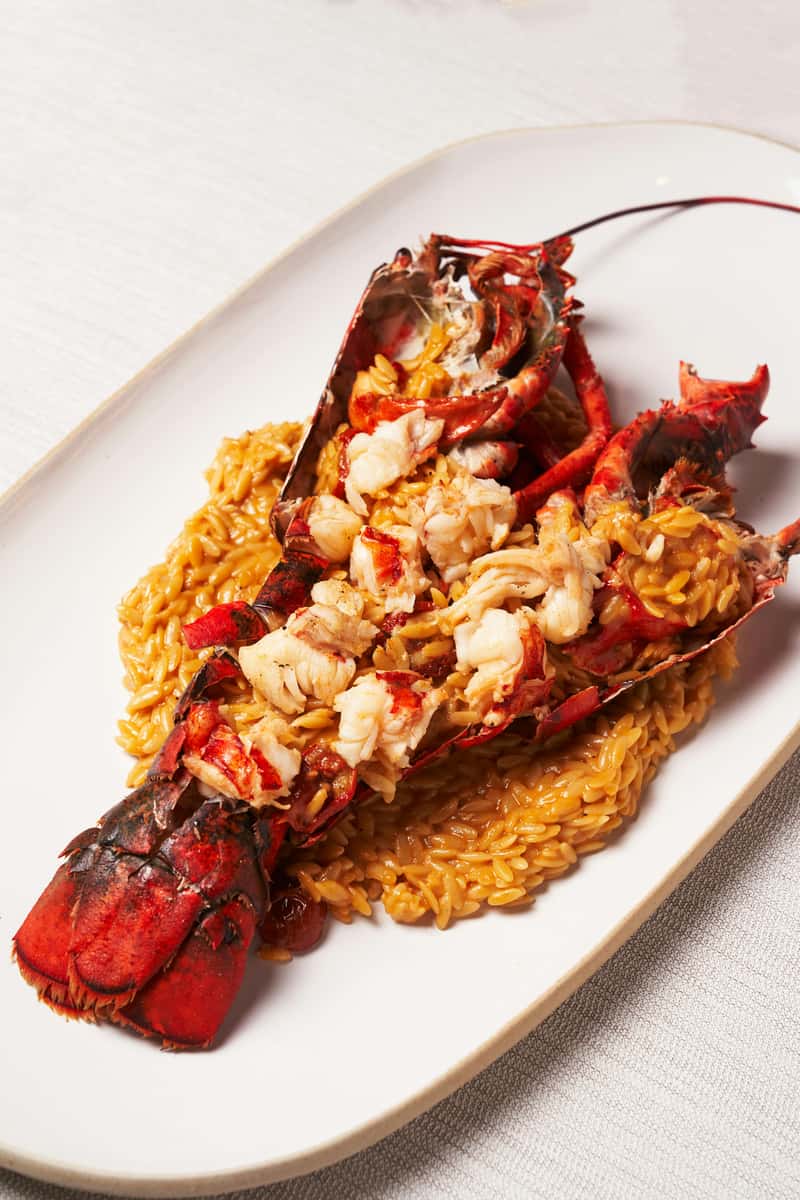 lobster with fried rice stuffed inside