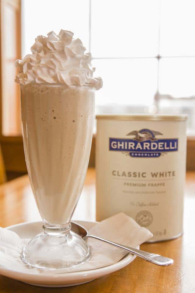 white chocolate frappe