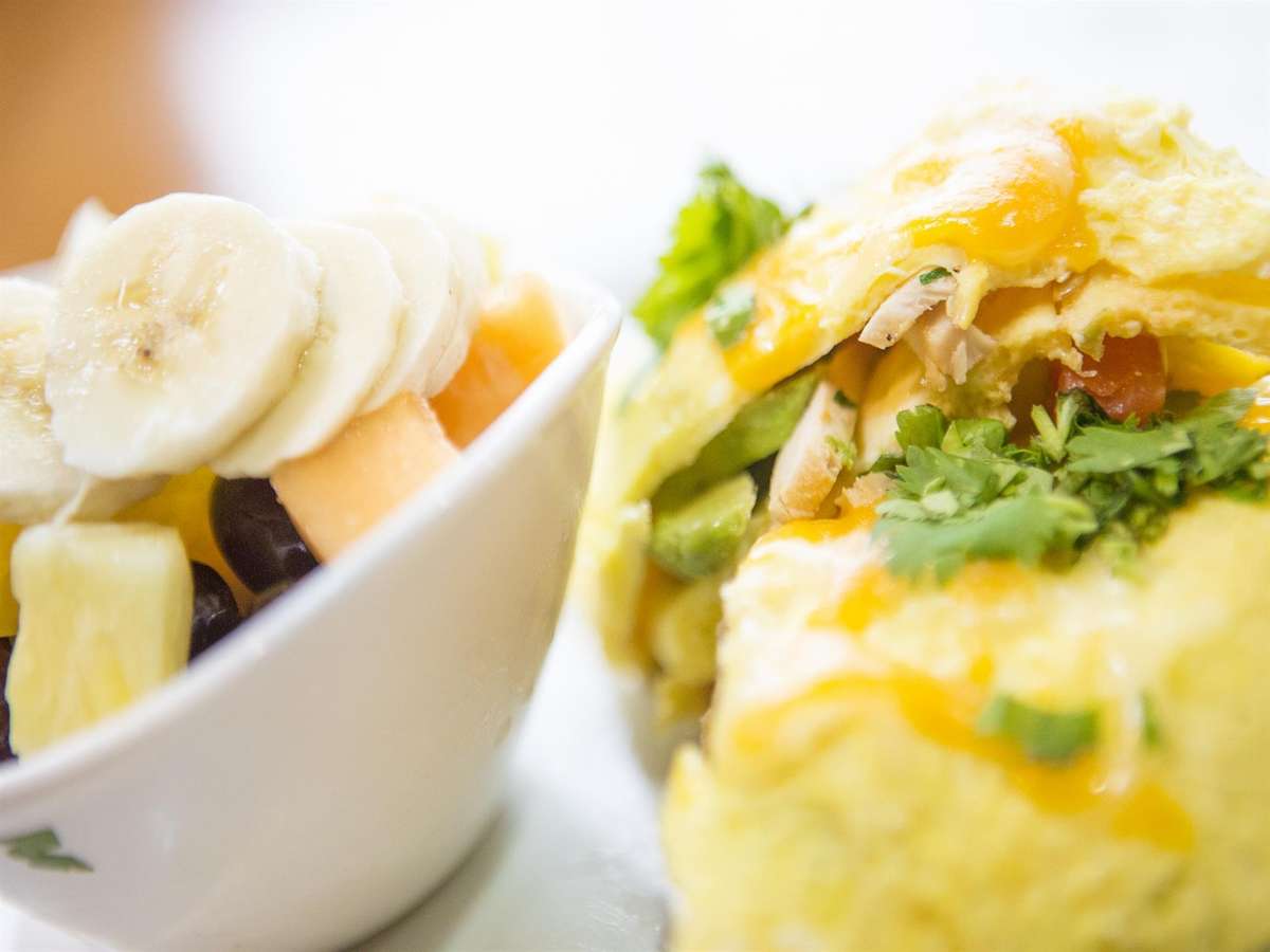 Omelette with Chicken and Avocado
