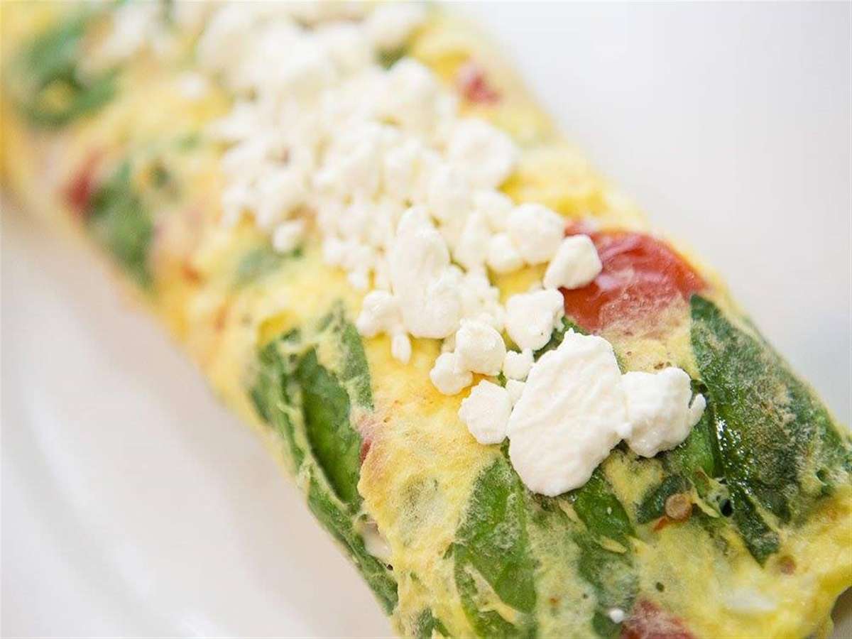 Spinach and Tomato Omelett