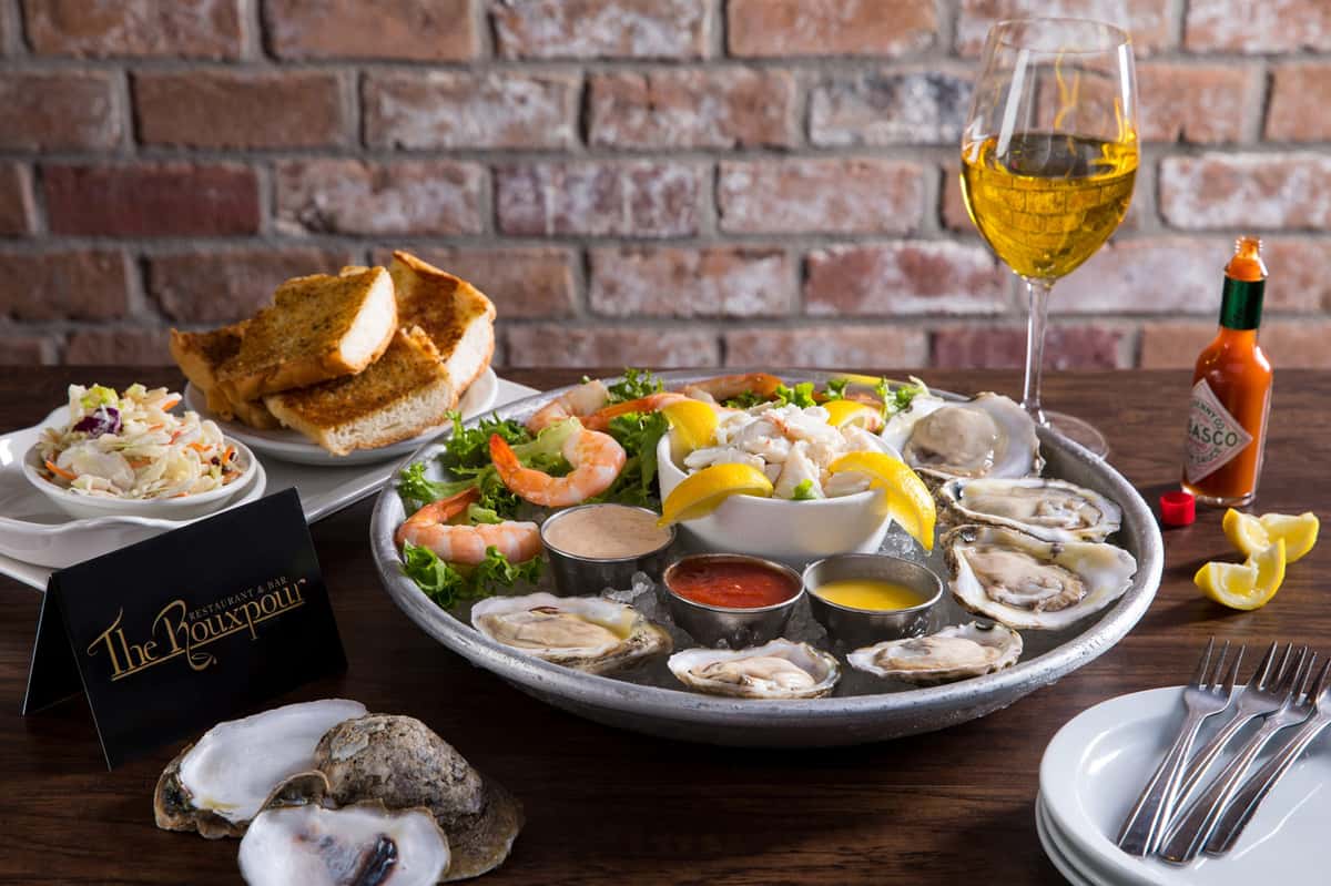 oysters and wine