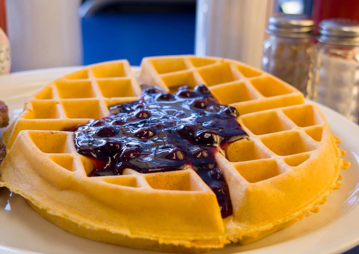 Blueberry waffle