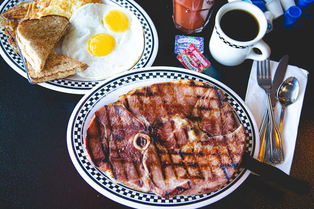 Ham Steak Breakfast • Longbourn Farm