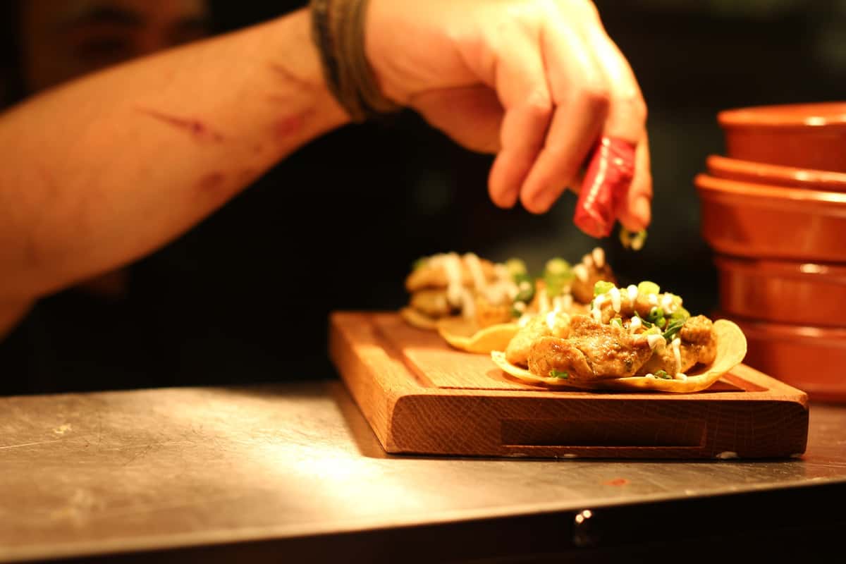 chef plating food