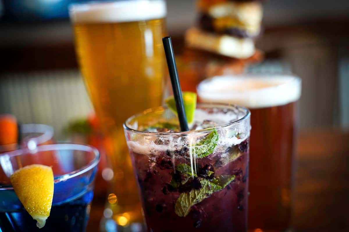 Eat Drink Be Social header image of a variety of cocktails
