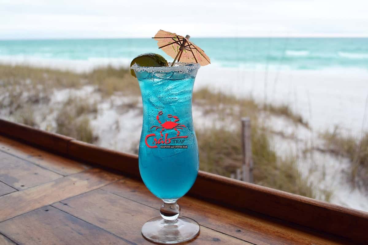 Blue Drink with umbrella