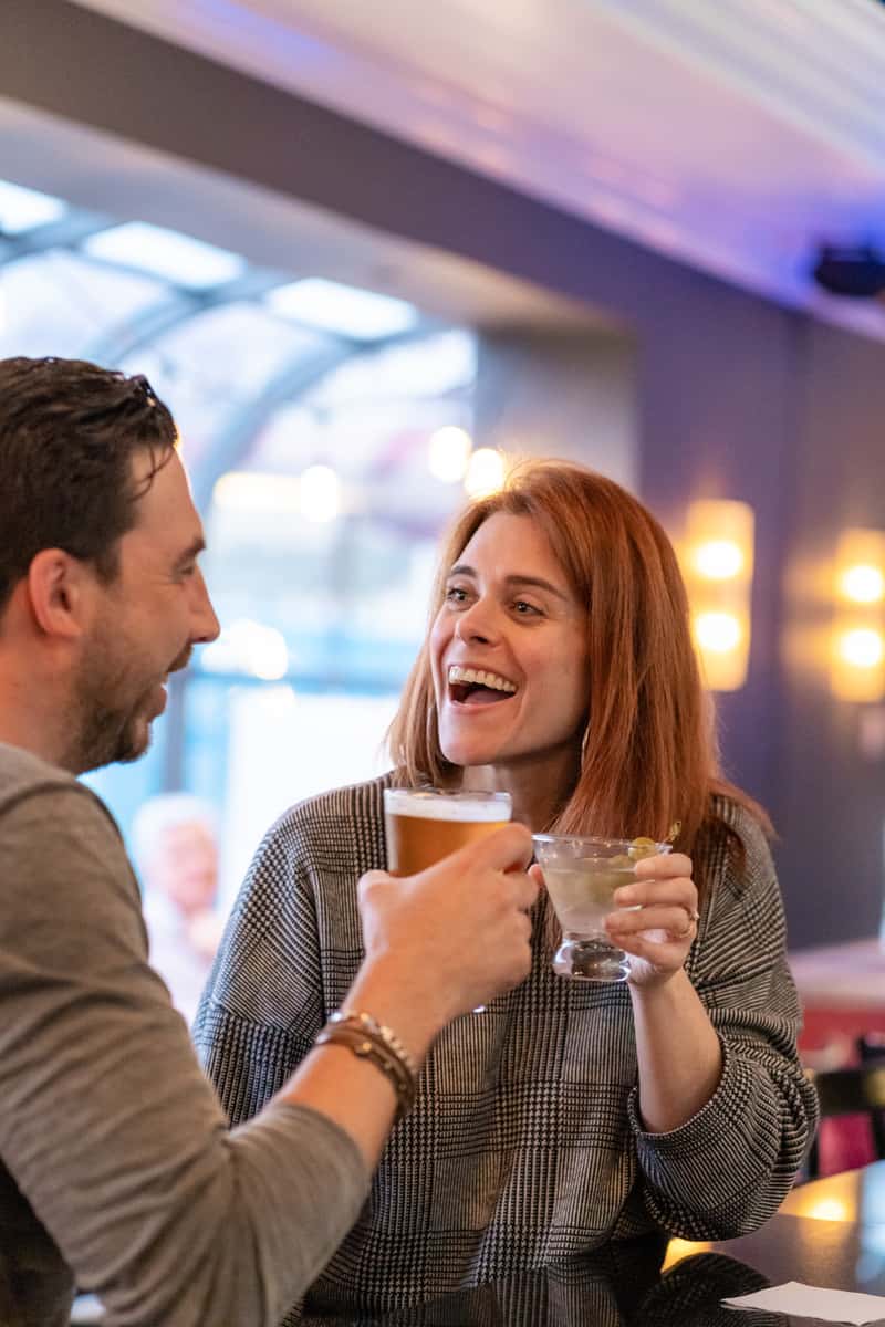 couple smiling