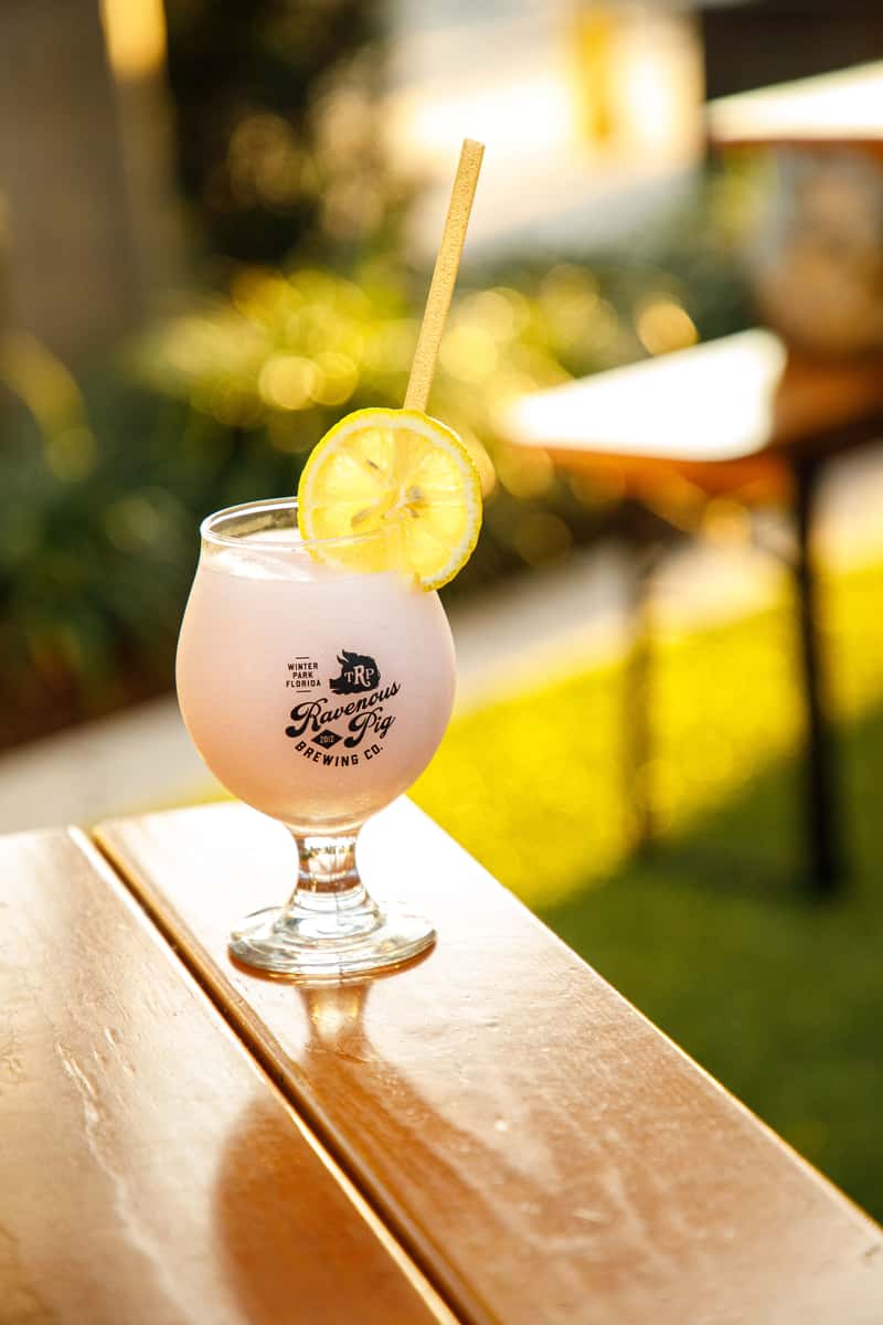 Frozen cocktail on a table