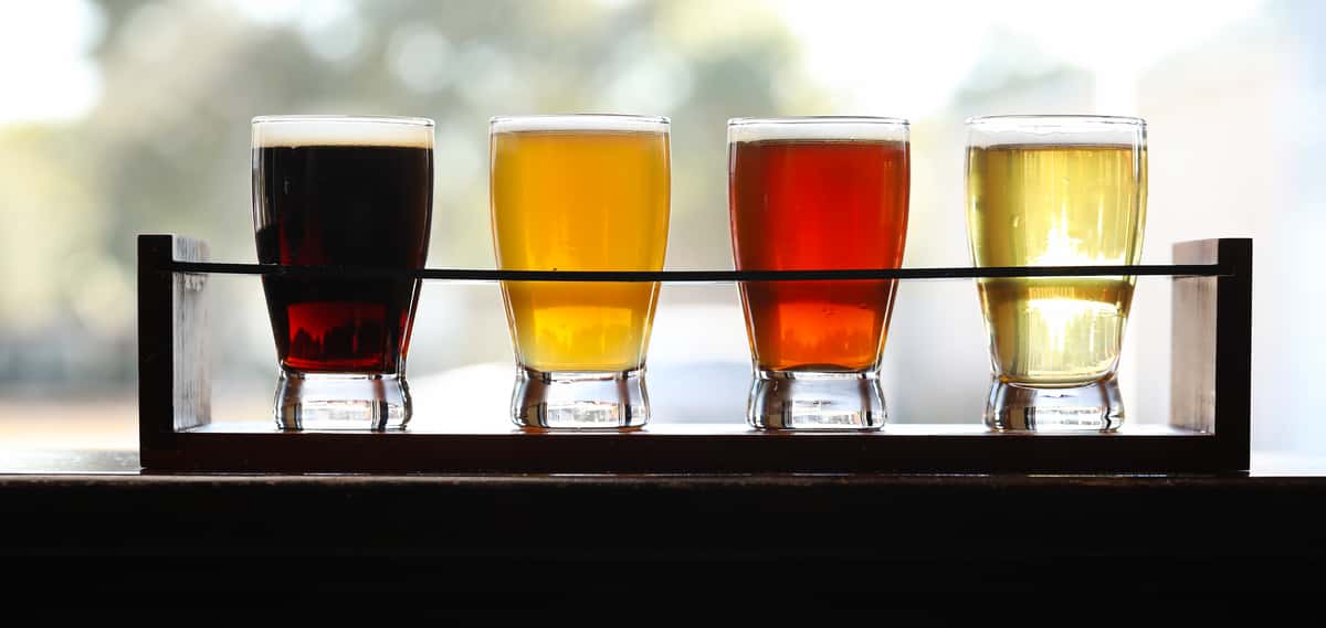 Photo of beer flight glasses