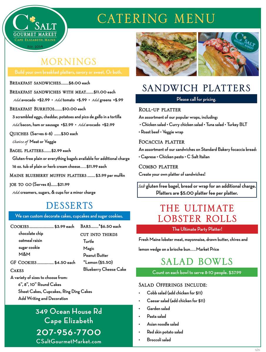 catering menu