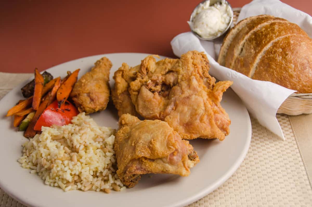 Half Broasted Chicken Breakfast, Lunch & Dinner Lulu's Restaurant