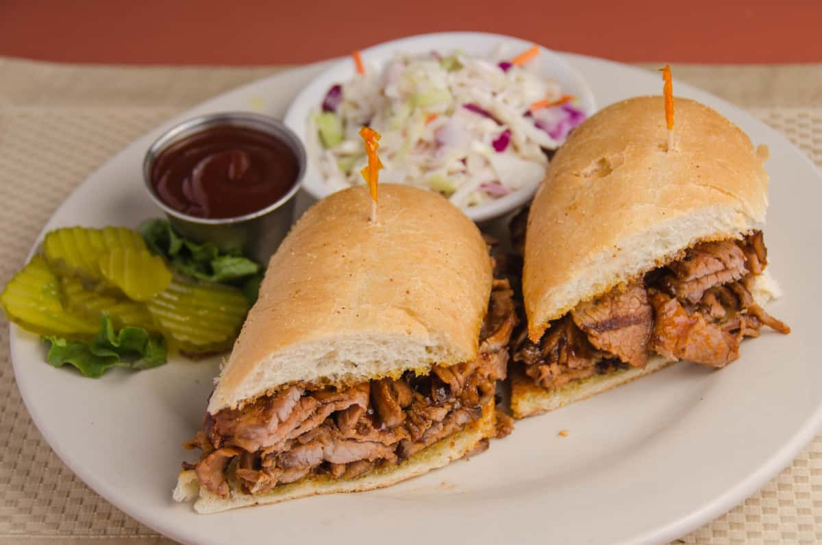 Cowboy Sized BBQ Tri Tip Sandwich - Breakfast, Lunch & Dinner - Lulu's ...