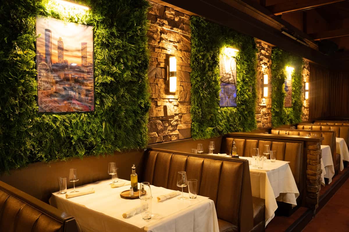 Dinner Tables Left Grass Wall