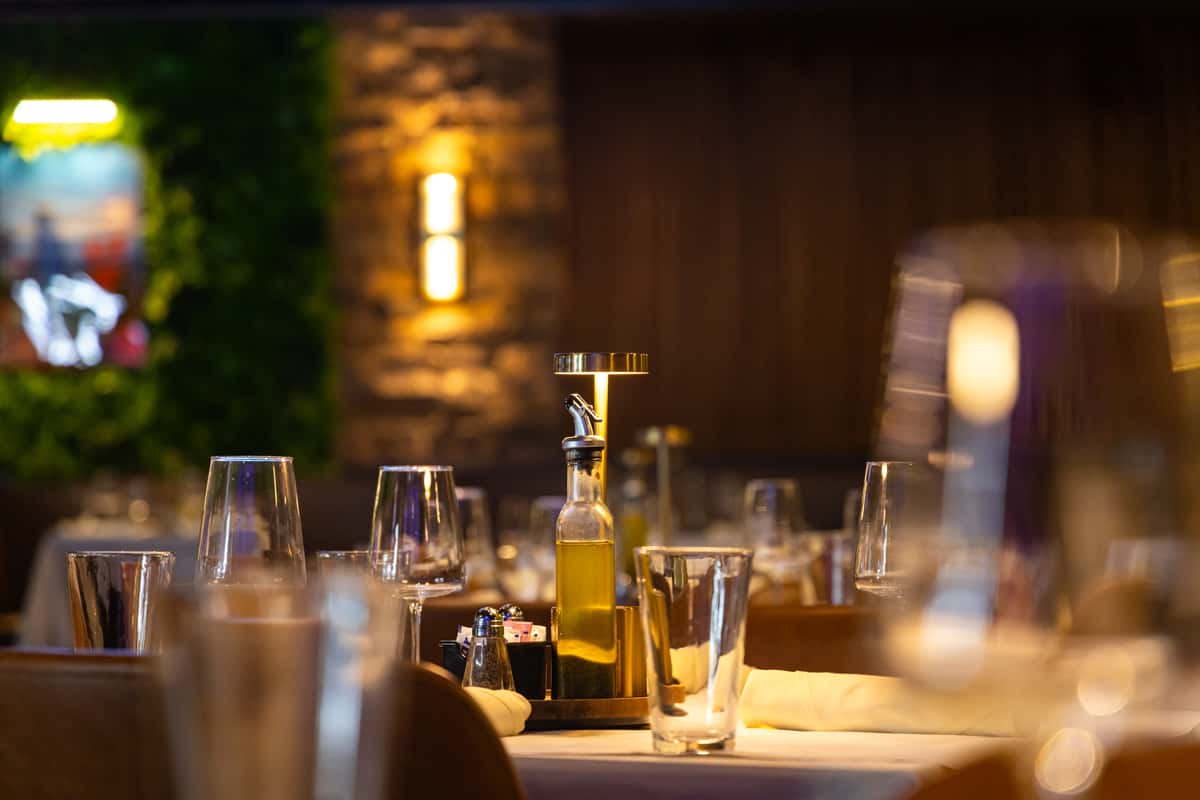 Olive Oil Bottle w/Glass