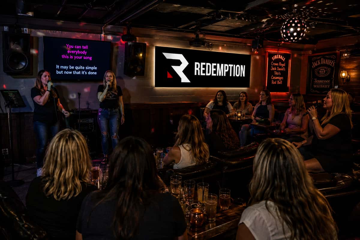 Karaoke night at Redemption Bar & Grill in Herriman, Utah