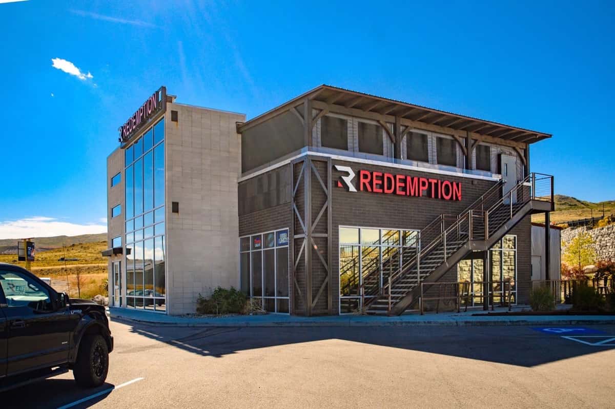 Exterior of Redemption Bar & Grill in Herriman, Utah