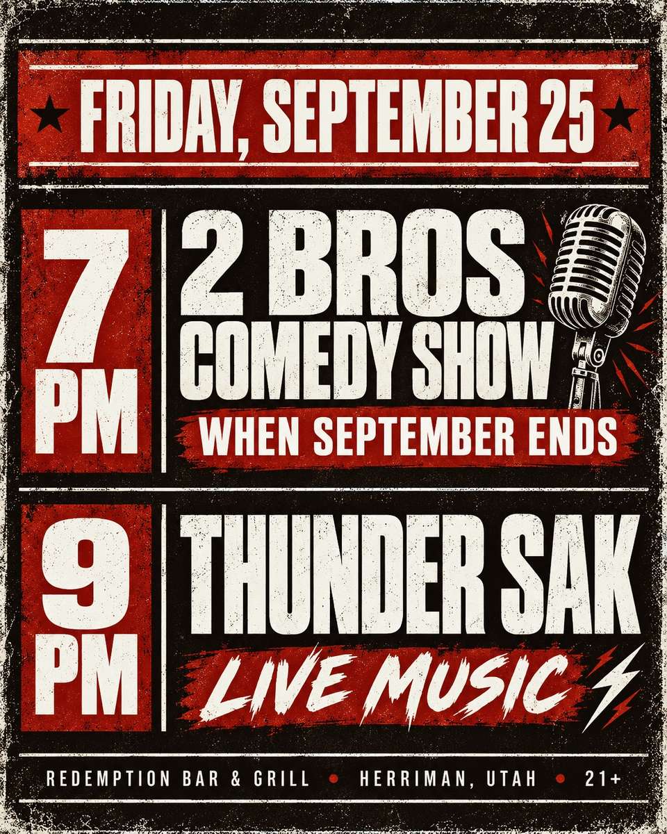 Comedy and Live Music tonight at Redemption Bar and Grill