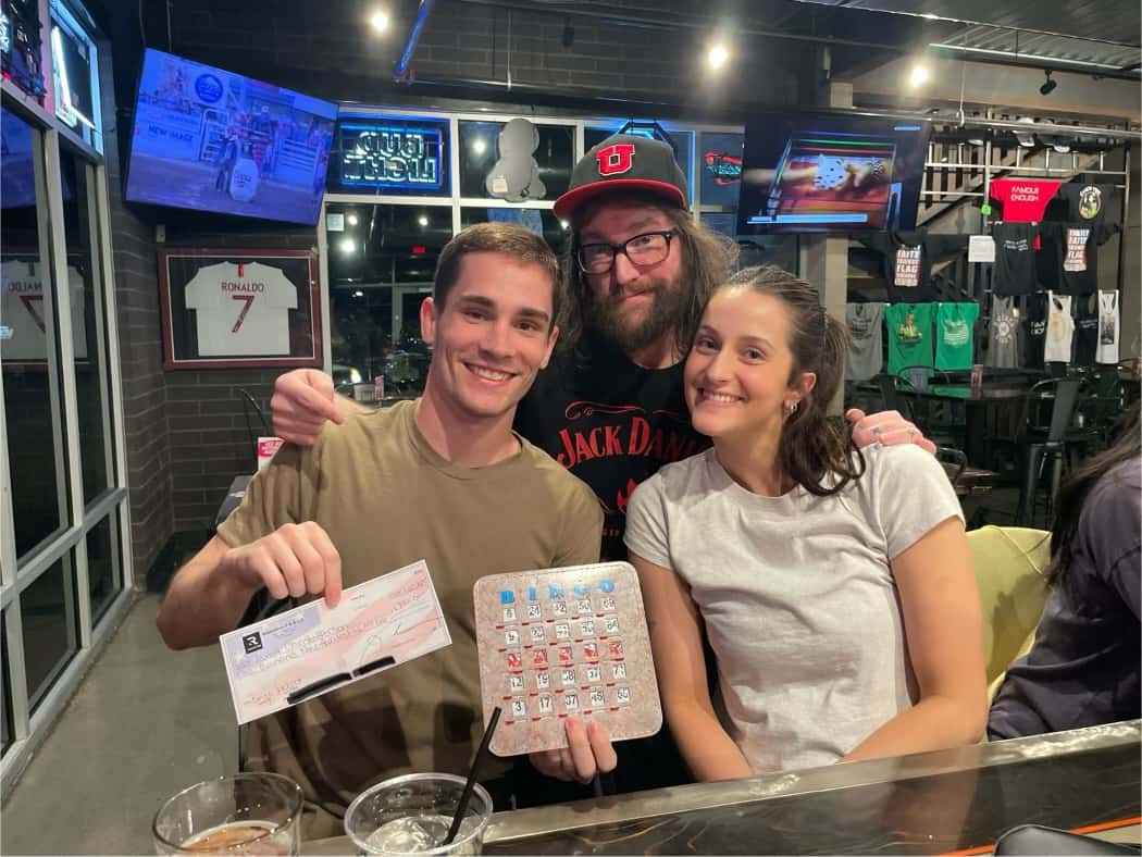 Bingo winners at Redemption Bar & Grill in Herriman, Utah