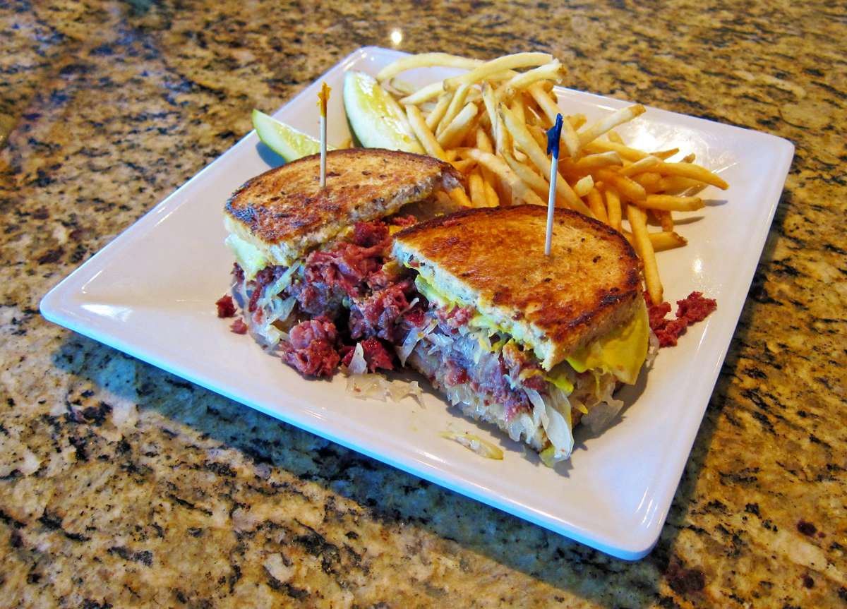 sandwich and fries