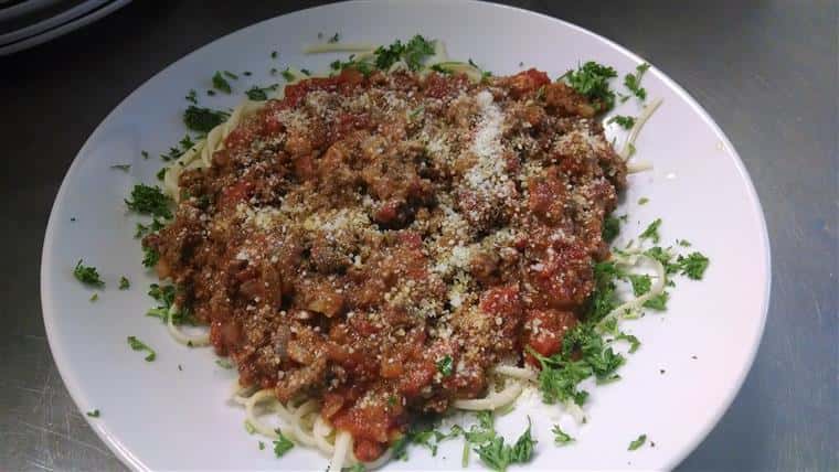spaghetti on a plate