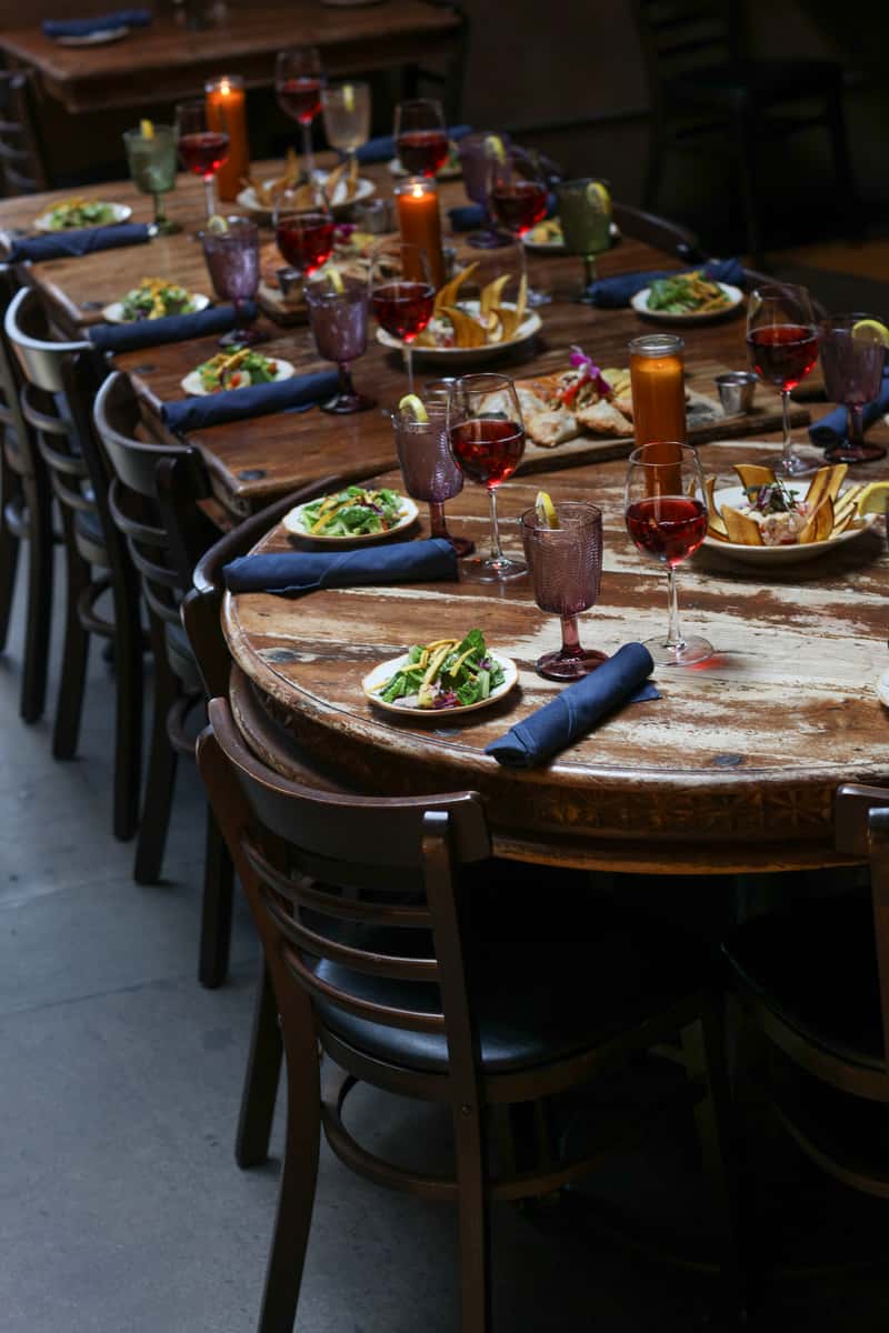 Costa Mesa location's dining room table