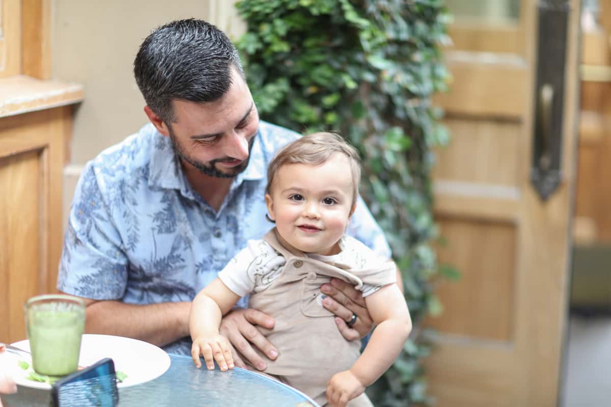 father and baby
