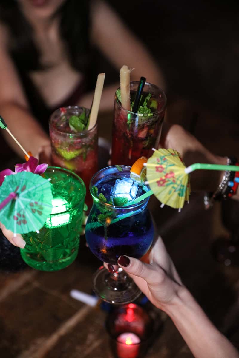 glowing ice cubes