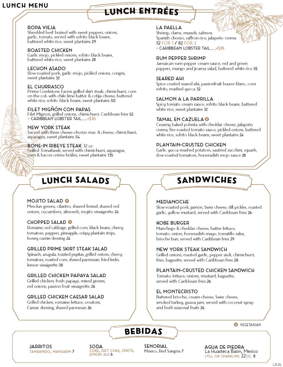 Habana Costa Mesa lunch menu page 2