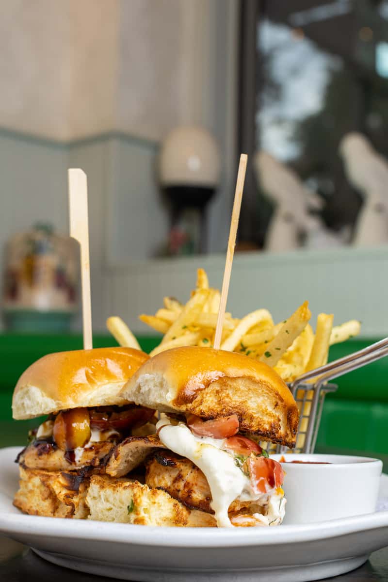 chicken caprese sliders