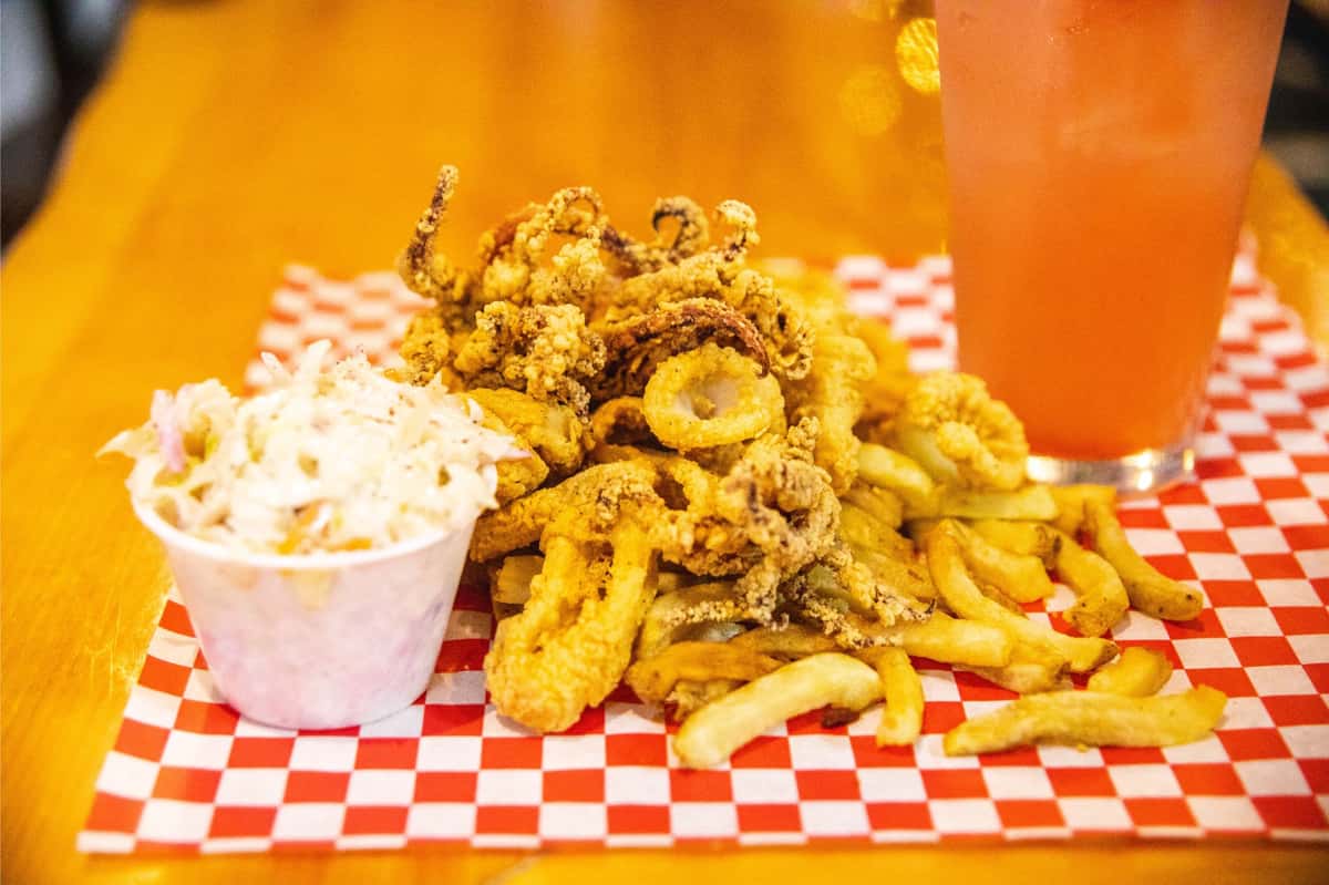 pile of fried calamari
