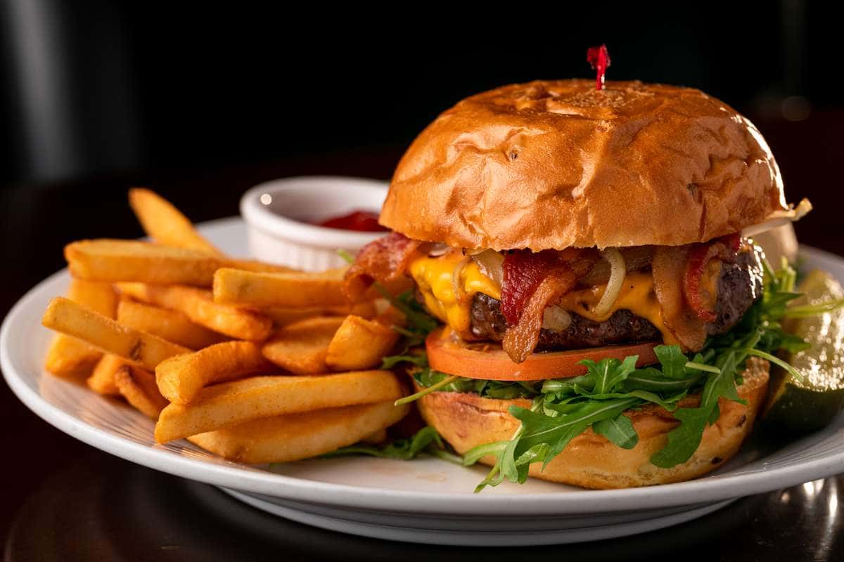Burger and fries