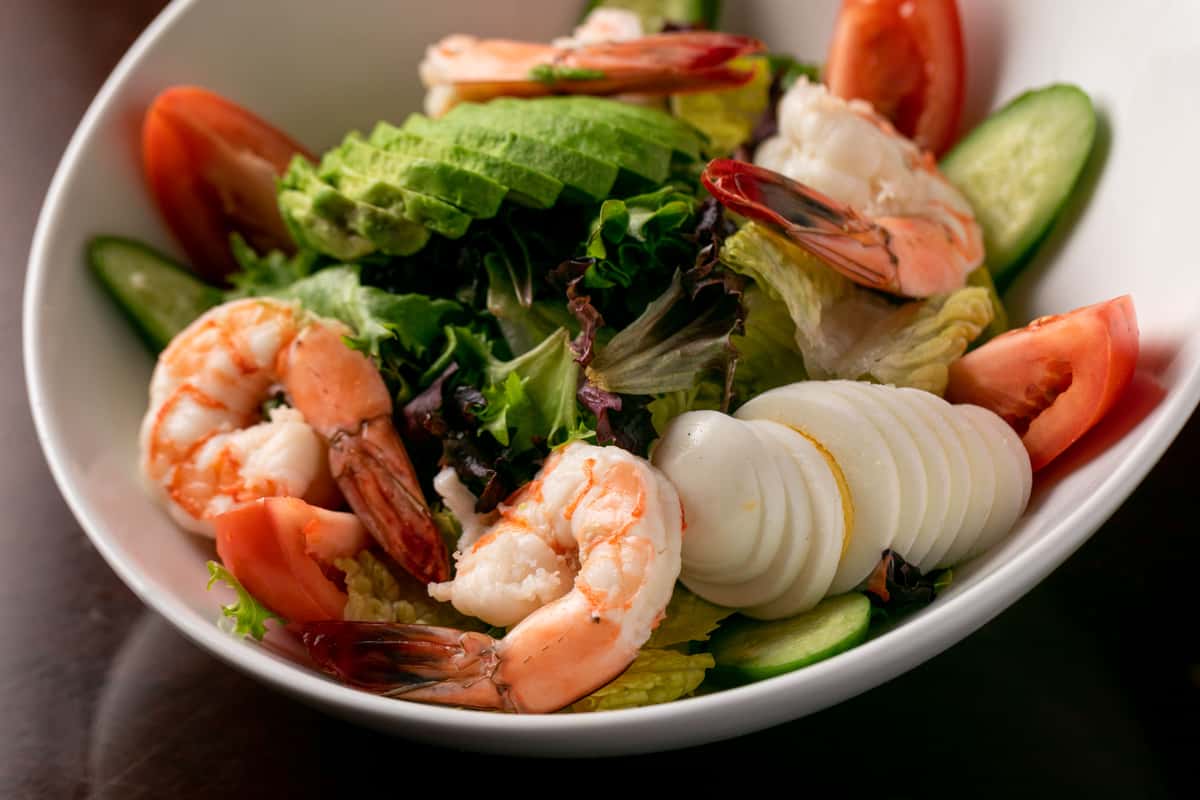 sachin and babi light blue dress Classic San Fran Shrimp Louie Salad Recipe