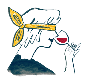 Woman drinking wine 