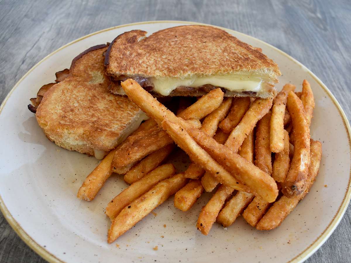GRILLED CHEESE + BACON PANINI - All Day. Every Day. Menu - T's