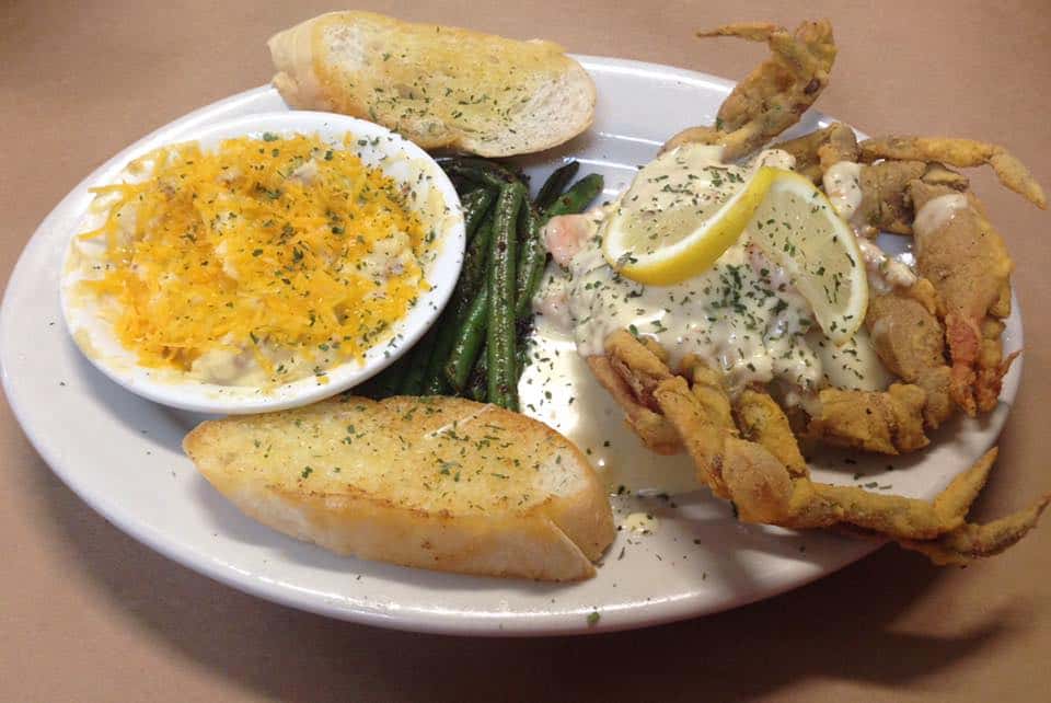 Stuffed Soft Shell Crab Platter
