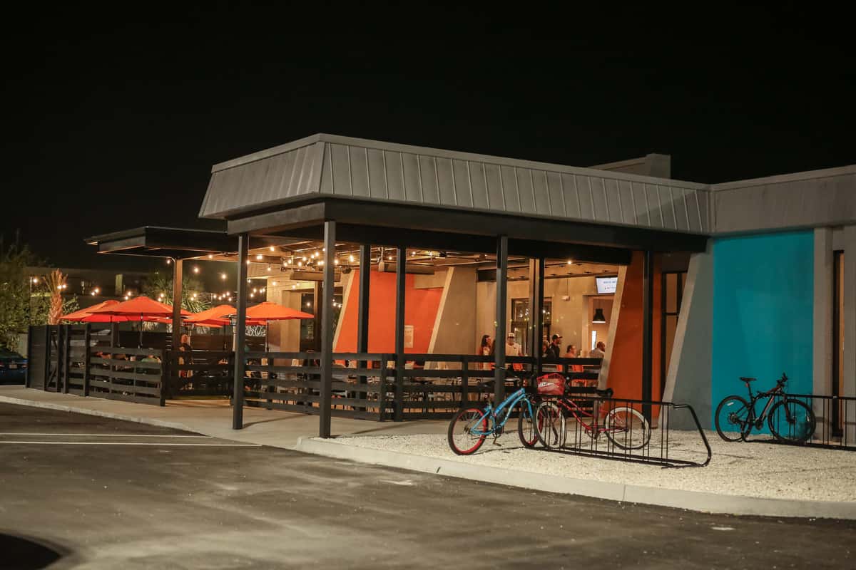 Exterior view at night