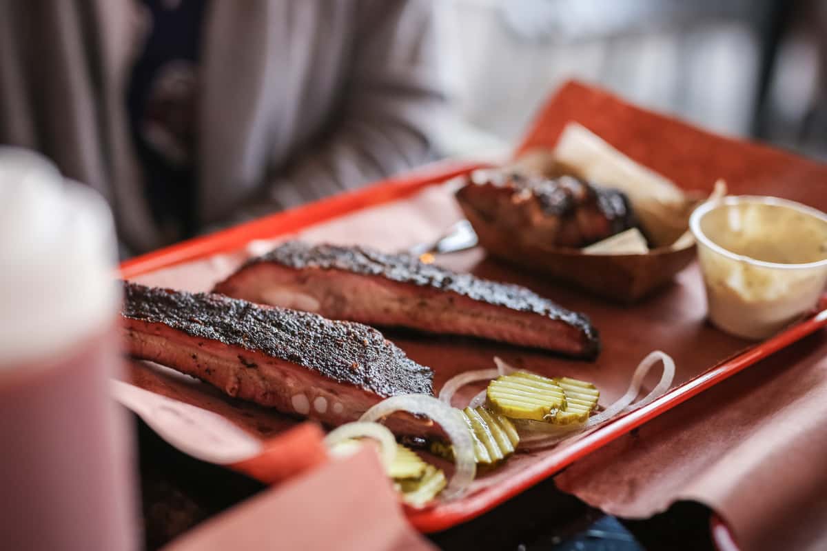 Catering tray of bbq