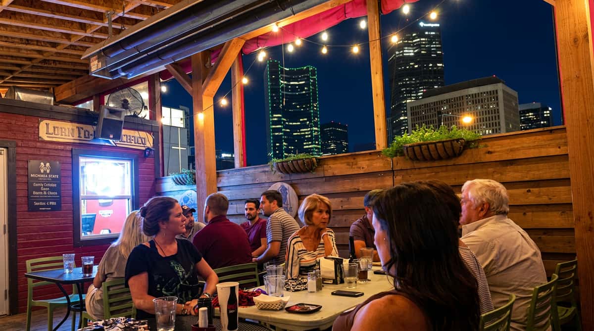 Yazoo BBQ rooftop-patio-night