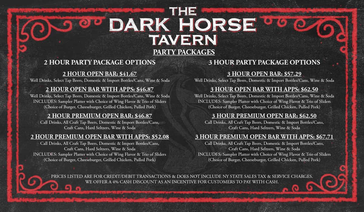 Updated party packages